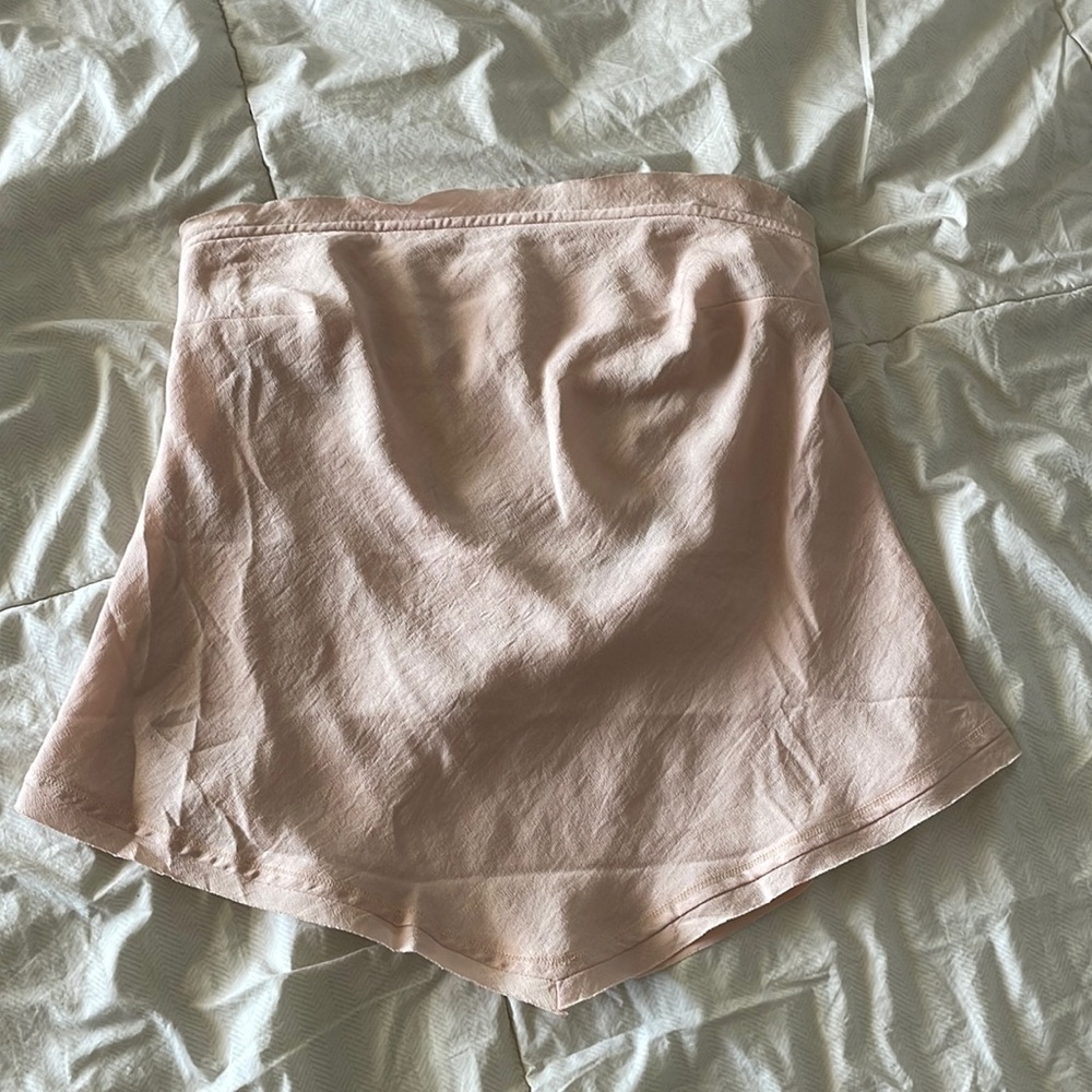 free people “take you anywhere” pink satin tube top
